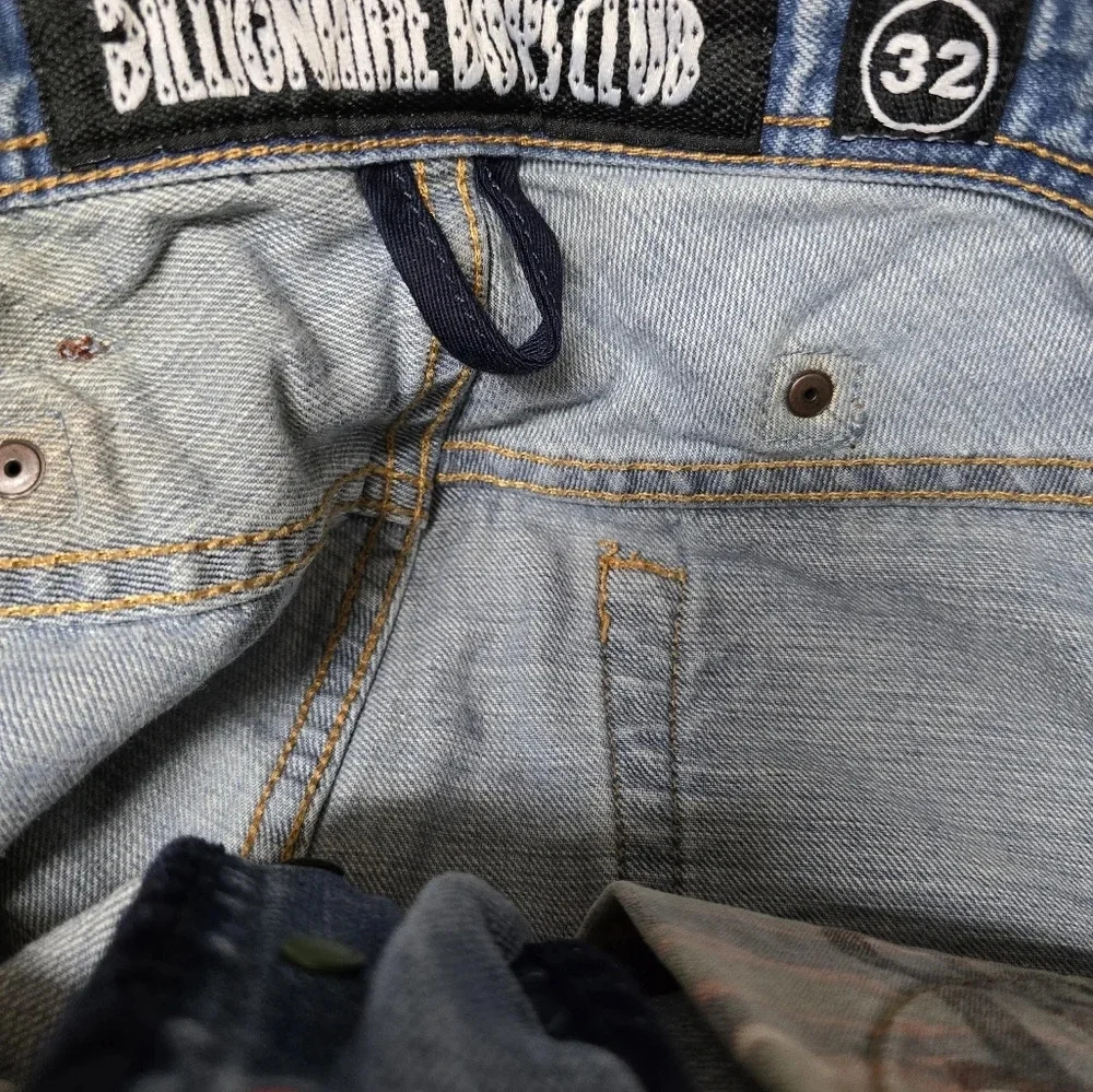 Men's Billionaire Boys Club Heart Mind Distressed Back Leather Buckle Rare Sz32 - Picture 15 of 17